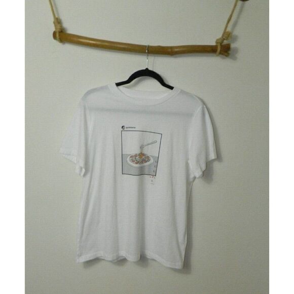 Uniqlo T-shirt Sanrio UT Gudetama White Noodles Size Large - Picture 2 of 6